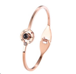 18K Rose Gold Four-Leaf Clover Bracelet