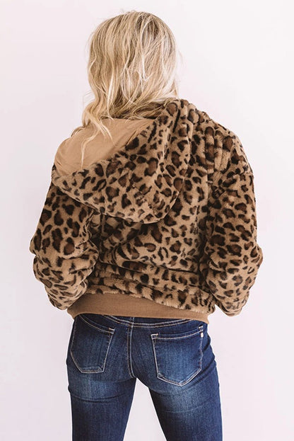 Cozy Plush Leopard Jacket