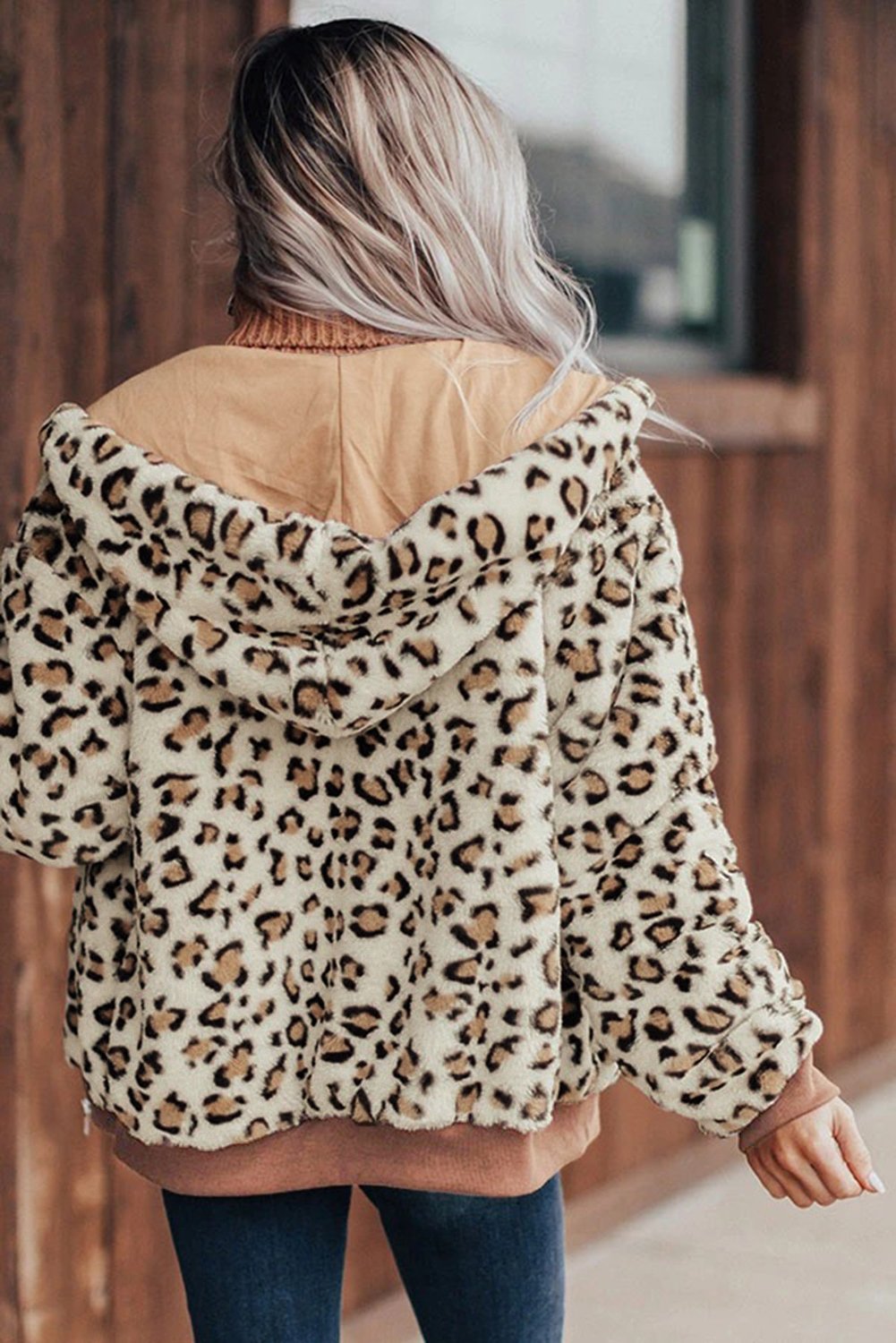 Cozy Plush Leopard Jacket