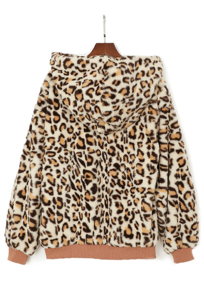 Cozy Plush Leopard Jacket