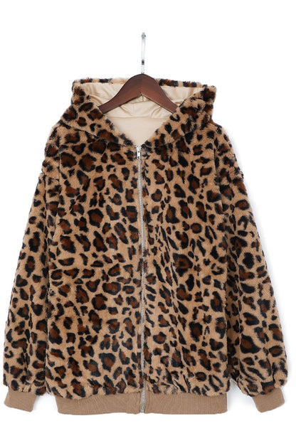 Cozy Plush Leopard Jacket