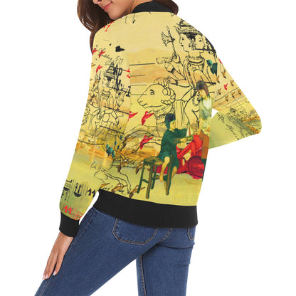 HERE, TAKE IT II All Over Print Bomber Jacket for Women