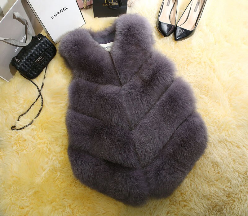 Faux Fur Sleeveless Vest Winter Thick Coats Women