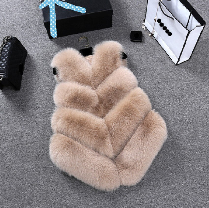 Faux Fur Sleeveless Vest Winter Thick Coats Women