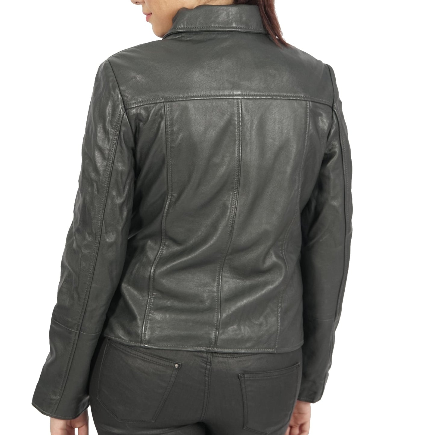 Janet Asymmetric Leather Jacket