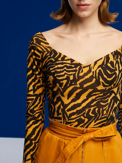 Tiger Print Bodysuit