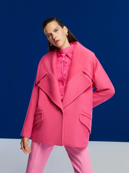 Wide Lapel Collar Coat