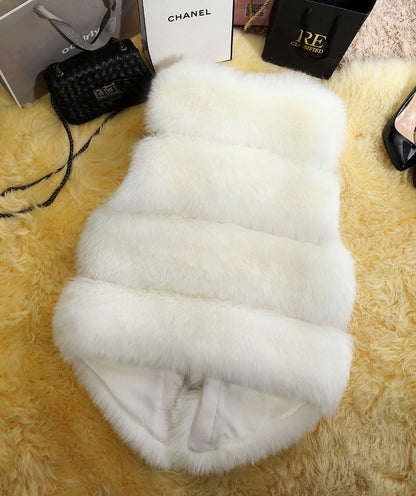 Faux Fur Sleeveless Vest Winter Thick Coats Women