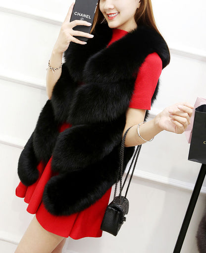 Faux Fur Sleeveless Vest Winter Thick Coats Women