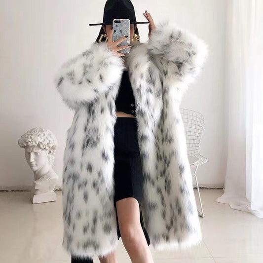 Women Thickened Plush Long Overcoat 2022 Autumn and Winter New Faux