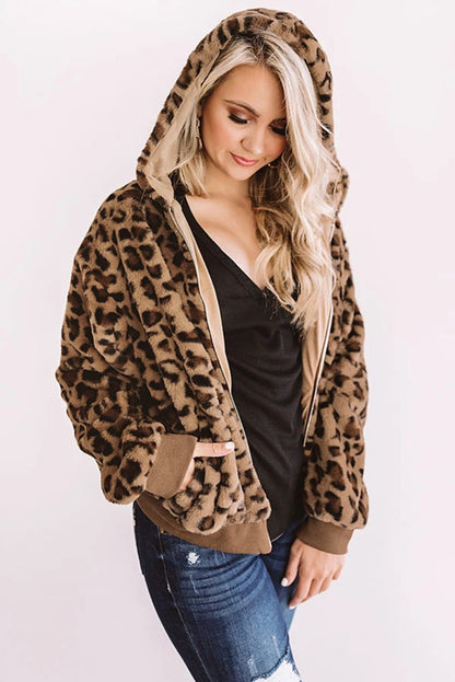 Cozy Plush Leopard Jacket