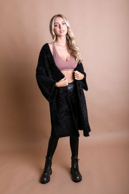 Ultra-Soft Luxe Mohair Knit Cardigan